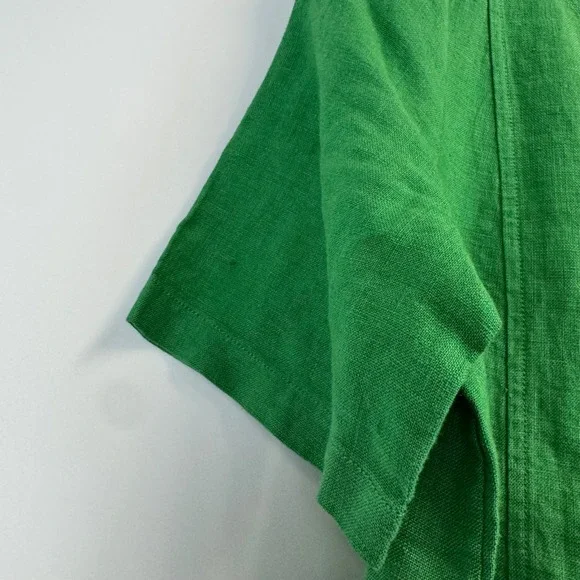 Seasalt Cornwall Painting Class Dress Green 100% Linen Midi Pocket Shift US 8 - Picture 4 of 14